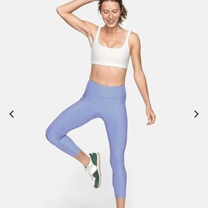NWT Outdoor Voices Blue 3/4 Warmup Leggings